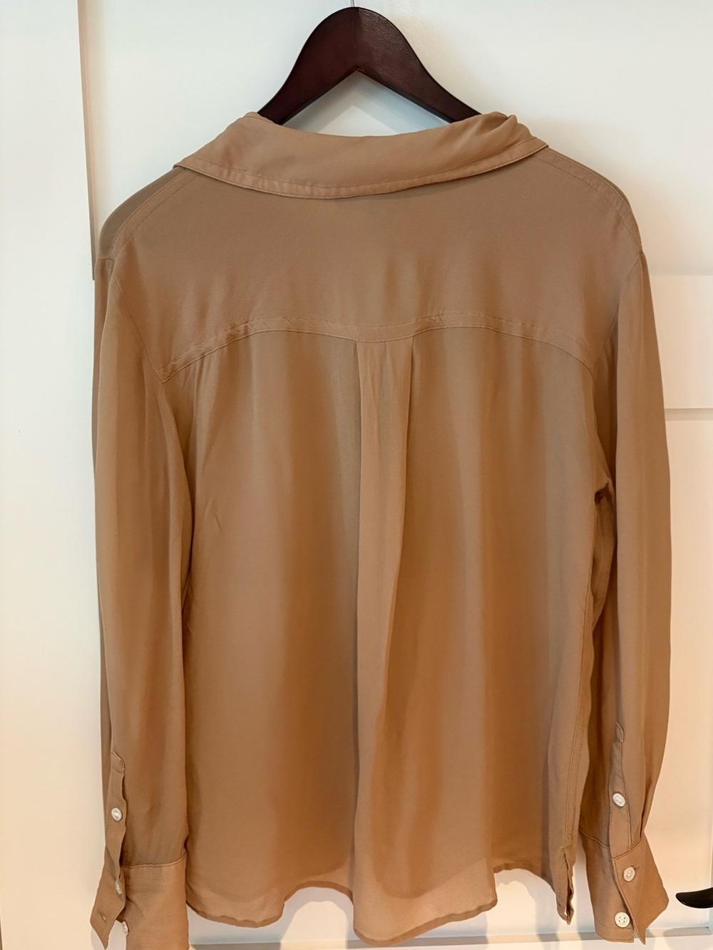 Banana Republic Sheer Button-up Blouse - Tan - Sz XS - Picture 2 of 3